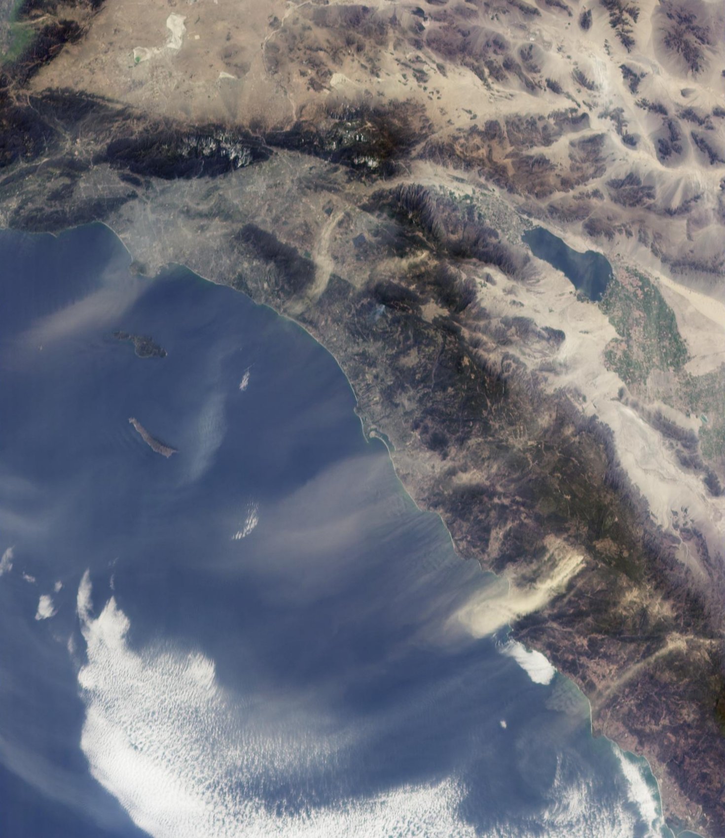 Satellite Photo of Pines Fire From Space